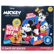 Wholesale - MICKEY MOUSE 12-DAYS OF SOCKS BOX SET C/P 12, UPC: 193159230562
